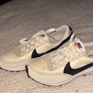 Nike Cream and Black Waffle Shoes